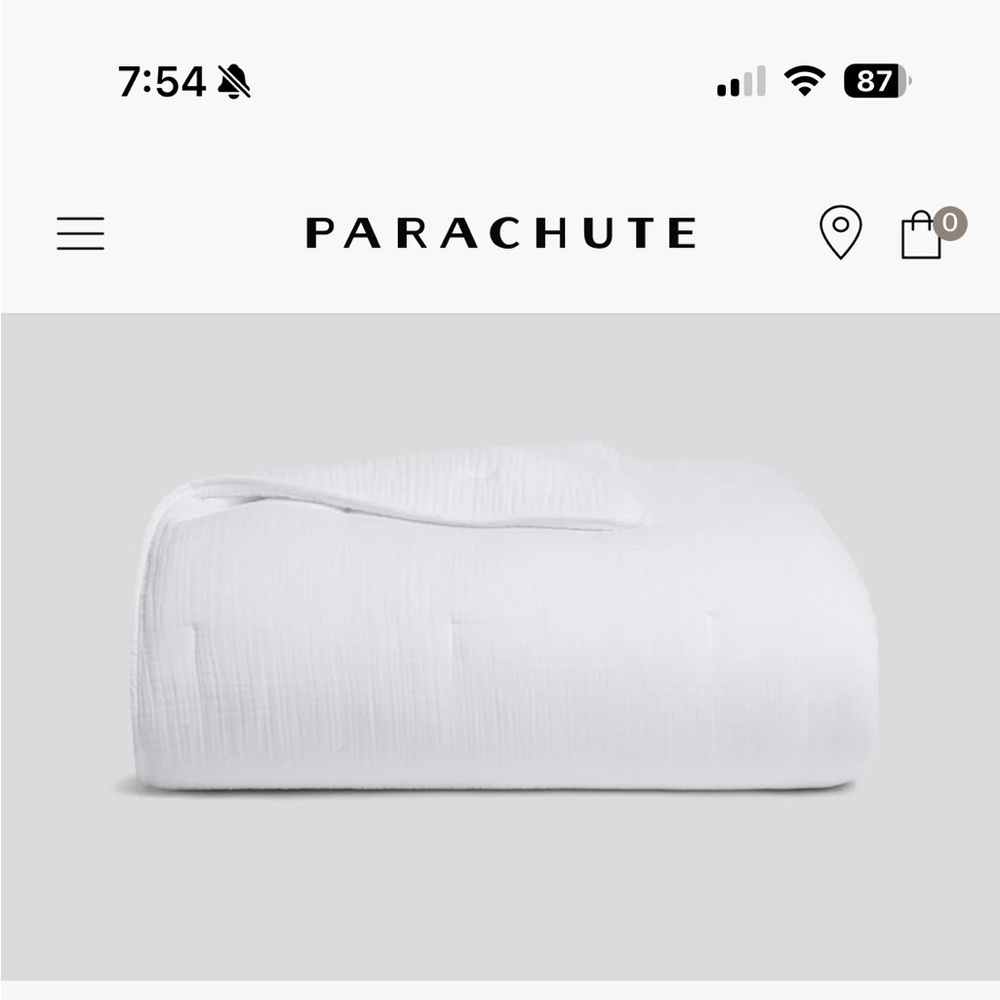 Parachute Cloud Cotton Quilt - Pure White